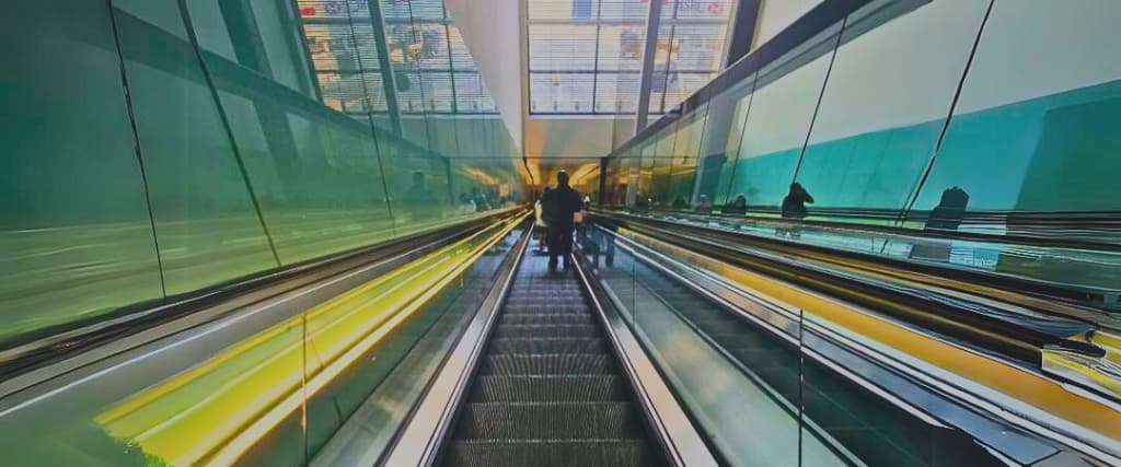 How to Get On and Off an Escalator