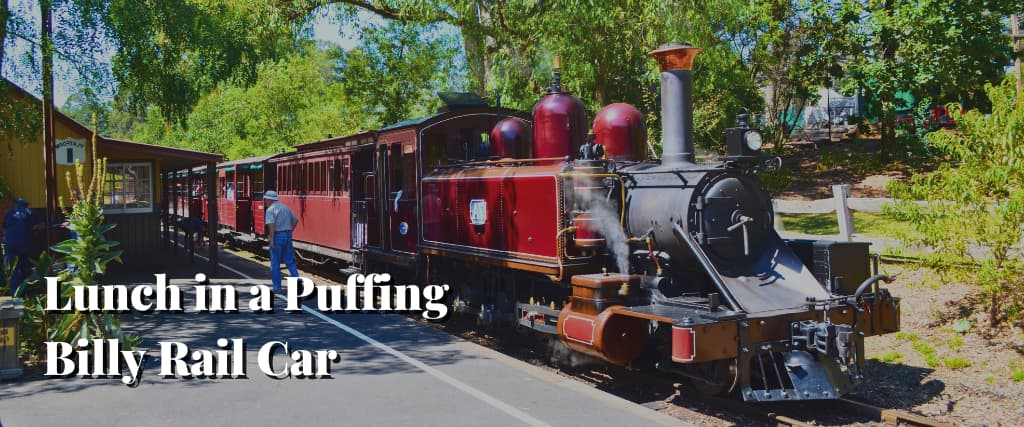 Lunch in a Puffing Billy Rail Car