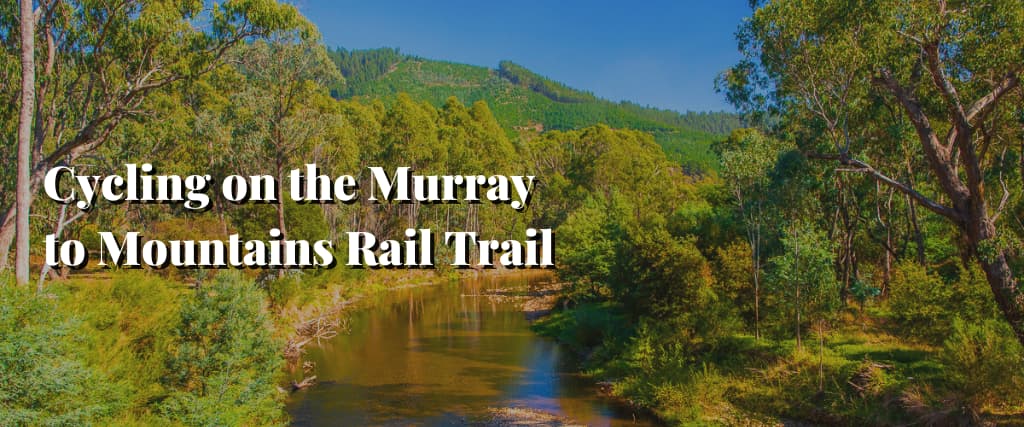 Cycling on the Murray to Mountains Rail Trail